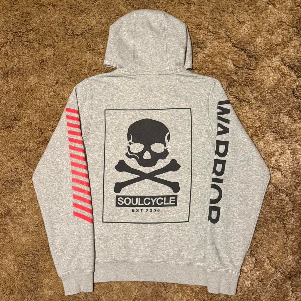 Vintage Y2K Nike Soulcycle Pullover Hoodie Grey Small